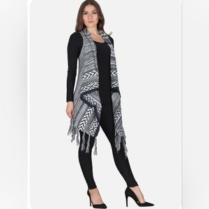 Black & White Plaid Sweater Vest